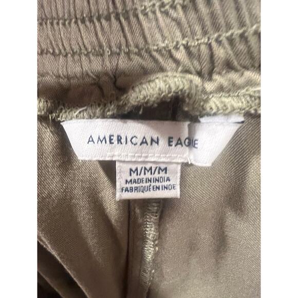 American Eagle Outfitters Women’s Viscose Drawstring Ruffled Shorts Green M - Picture 5 of 6